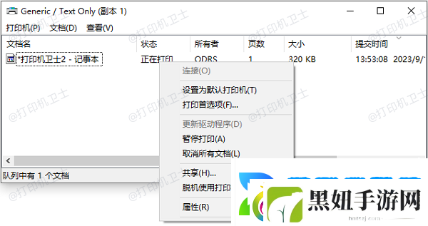 打印机显示排队但不打印怎么回事